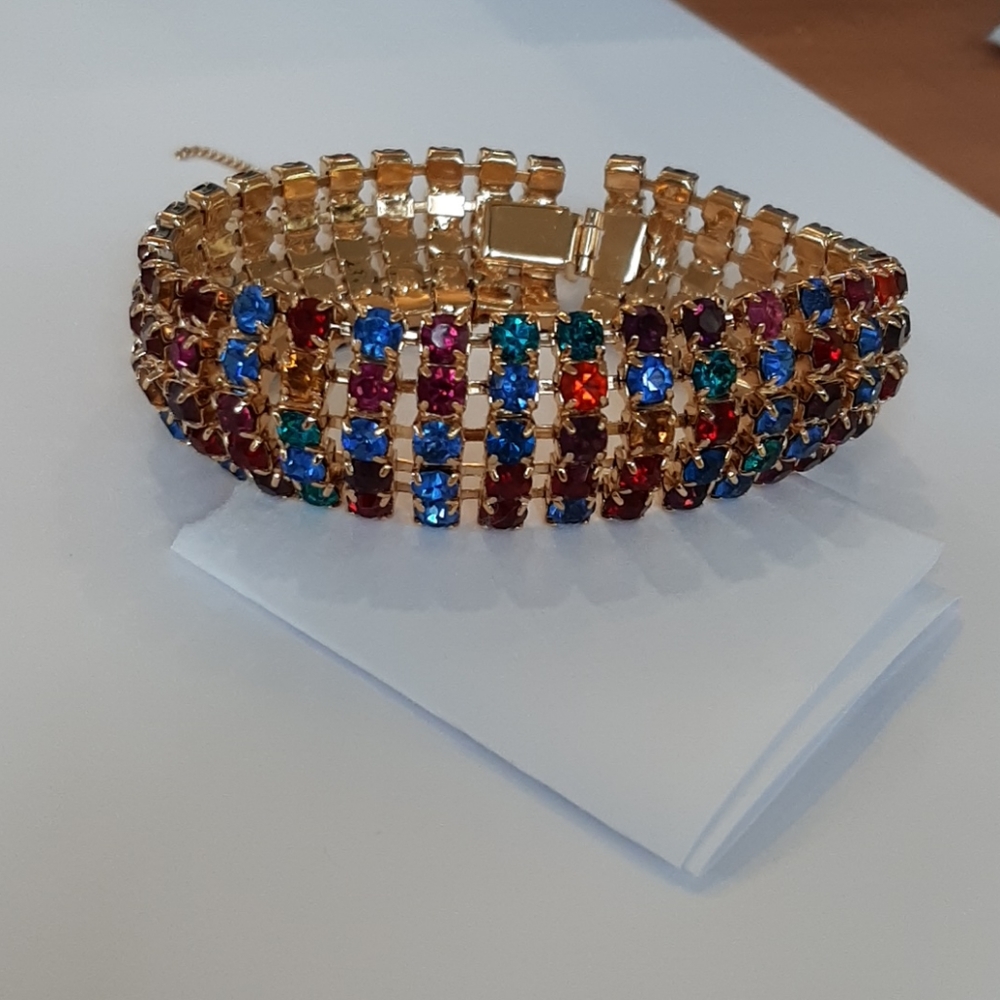Vintage Rainbow Gemstone Bracelet